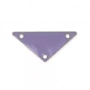 Distanziatori di metallotriangolare 3 fori resina eposs. 20 mm Malva x5