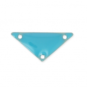 Distanziatori di metallotriangolare 3 fori resina eposs. 20 mm G. Turquoise x5