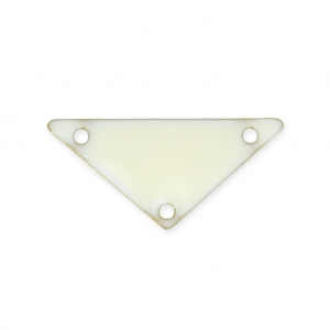 Distanziatori di metallotriangolare 3 fori resina eposs. 20 mm Bianco x5