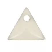 Placca in metallo triangolare resina eposs. 8 mm Crema x8