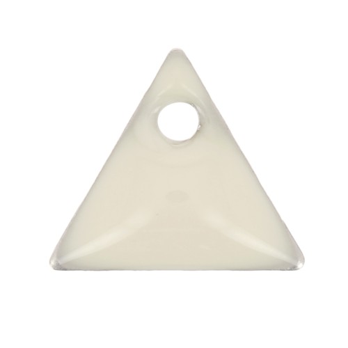 Placca in metallo triangolare resina eposs. 8 mm Crema x8