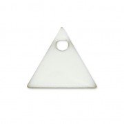 Placca in metallo triangolare resina eposs. 8 mm Bianco x8|raw }}