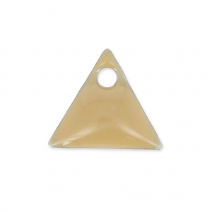 Sequins en métal triangle résine époxy 8 mm Beige x8