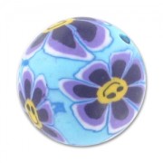 Tonde Fimo mm. 15 blu/viola x5|raw }}