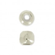 Perla di metallo stopper bead 5 mm con un foro di 2 mm Placcatura argento antico x1|raw }}