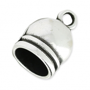 Terminale per la creazione di bijoux spirale o per cordone 8 mm Placcatura argento antico