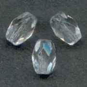 Olive sfaccettate mm 6x4 Crystal  x25