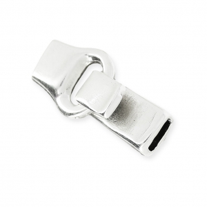 Chiusura a gancio per laccetto mm. 5 Placcatura Argento Antico x1