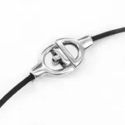 Chiusura a gancio per laccetto mm. 3 Dorato con oro fino x1