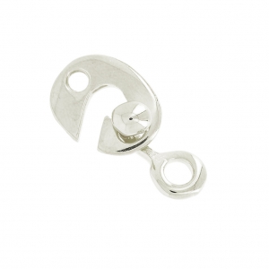 Chiusura a gancio mm. 26x13 Placcatura Argento Antico x1