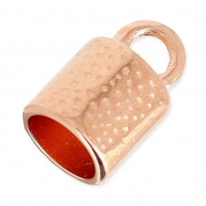 Terminale per la creazione di bijoux spirale o per cordone  8.5 mm dorato rose