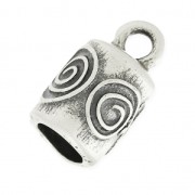 Terminale per cordone 8.8 mm placcatura argento fino anticato|raw }}