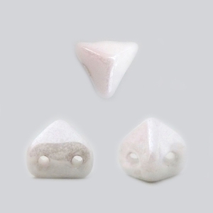 Perle in vetro Super-Khéops® par Puca® 6 mm Chalkwhite Ceramic Look x10g