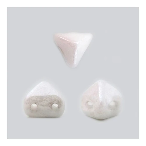 Perle in vetro Super-Khéops® par Puca® 6 mm Chalkwhite Ceramic Look x10g