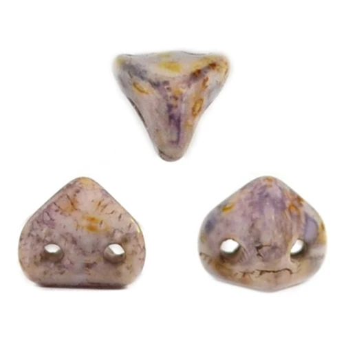 Perle in vetro Super-Khéops® par Puca® 6mm Op Mix Rose/Gold Cera Look x10g