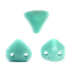 Perle in vetro Super-Khéops® par Puca® 6 mm Green Turquoise x10g