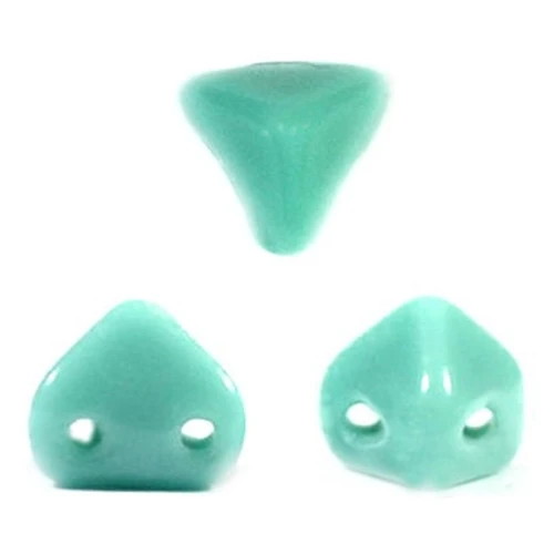 Perle in vetro Super-Khéops® par Puca® 6 mm Green Turquoise x10g