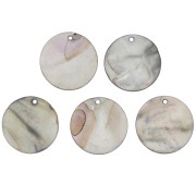 Zecchino tondo Madreperla mm. 30 Grigio x1