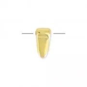 Ciondolo in metallo goccia piatta forma Spike 10x4.7 mm Dorato con oro fino  x1