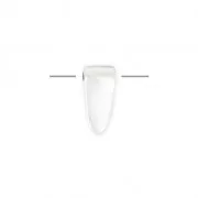 Ciondolo in metallo goccia piatta forma Spike 10x4.7 mm placcatura argento fino anticato x1