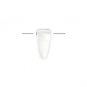 Ciondolo in metallo goccia piatta forma Spike 10x4.7 mm placcatura argento fino anticato x1