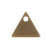 Placca in metallo liscio triangolare 8 mm bronzo  x8