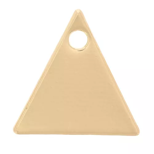Placca triangolare in metallo 9 mm dorato x8