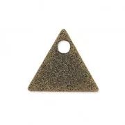 Placca triangolare in metallo glitterata 8 mm bronzo x8