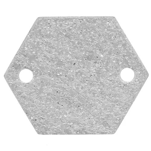 Distanziatori in metallo esagonali 2 trous 11.5 mm rodiato x8