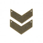 Distanziatori in metallo diamantati chevron 2 fori 29 mm bronzo x2|raw }}