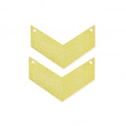 Distanziatori in metallo diamantati chevron 2 fori 29 mm dorato x2