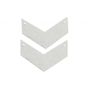 Distanziatori in metallo diamantati chevron 2 fori 29 mm argentato anticox2