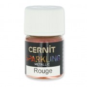Poudre de mica pour la pâte polymère Cernit Sparkling Metallic Rosso 400 x3g