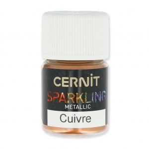 Poudre de mica pour la pâte polymère Cernit Sparkling Metallic Rame 057 x3g