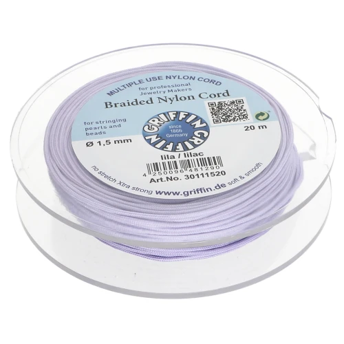 Filo di nylon europeo Griffin 1.5mm Lilac x20m