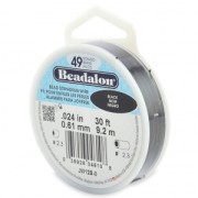 Cavetto acciaio 49 fili mm. 0.61 Nero x m. 9,2|raw }}