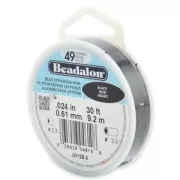 Cavetto acciaio 49 fili mm. 0.61 Nero x m. 9,2