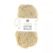 Lana Fashion Cotton Metallizzata Rico Design Oro Bianco 002 x 50g