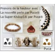 Perle in vetro Super-Khéops® par Puca® 6 mm Dark Bronze x10g