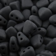 Perline di vetro ceco a due fori Nib-Bit 6x5 mm - Jet Mat x10g
