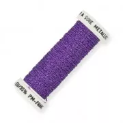 Fil à broder pour broderie de Lunéville métallisé au sextant tressé 4 Violet (012) x10m