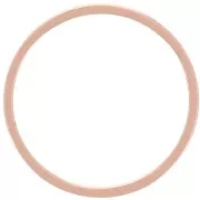 Anello di montaggio e tessitura rotondo 20 mm - Dorato rosa x1