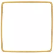 Base di montaggio e tessitura quadrato 25 mm in ottone grezzo x1