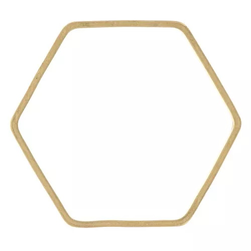 Base di montaggio e tessitura esagono 21x19 mm in ottone grezzo x1