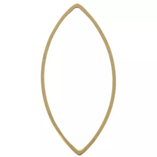 Base di montaggio navette  22x11 mm in ottone grezzo