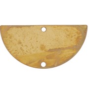 Base di montaggio e tessitura 2 fori mezza luna 30x15 mm ottone grezzo|raw }}