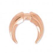 Ciondolo in metallo a forma di corno o mezza luna da decorare15mm dorato rosa x1|raw }}