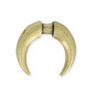 Ciondolo in metallo a forma di mezzaluna o corno da personalizzare, 14,5 mm - Bronzo x1