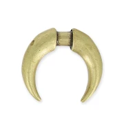Ciondolo in metallo a forma di mezzaluna o corno da personalizzare, 14,5 mm - Bronzo x1