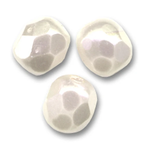 Perla di cristallo sfaccettata da 4 mm Neve x50